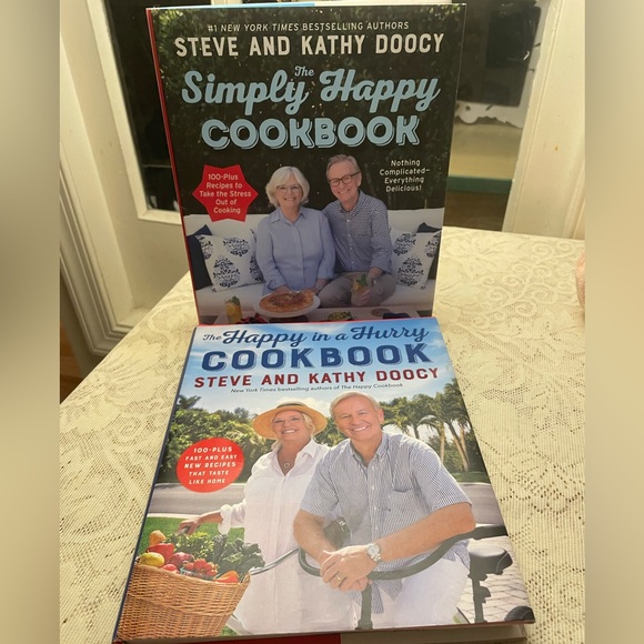 Lot Of 2 “ The Simply Happy Cookbook & The Happy In A Hurry Steve & Kathy Doocy - Picture 2 of 7